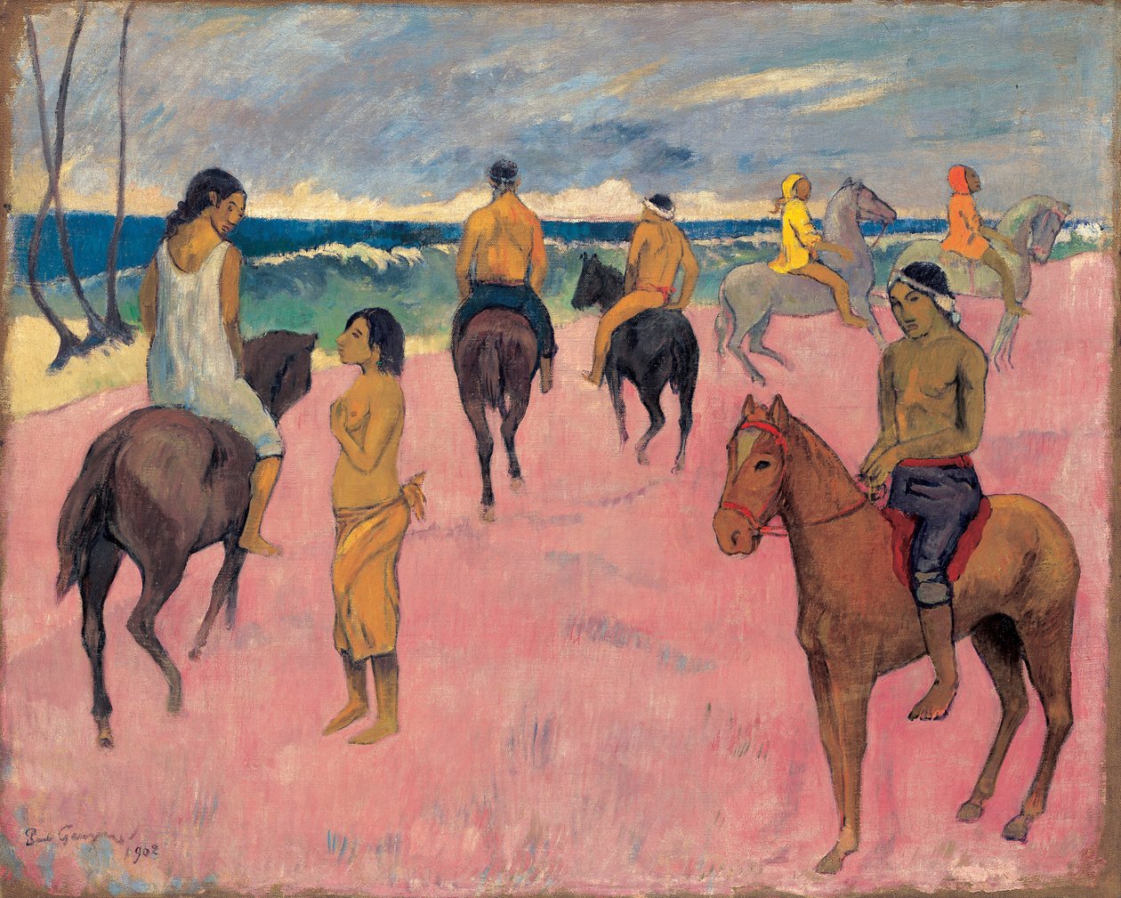 Till häst vid Seashore II. av Paul Gauguin