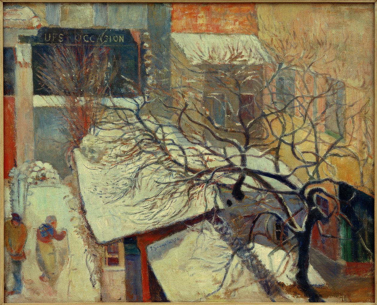 Paris under snön av Paul Gauguin