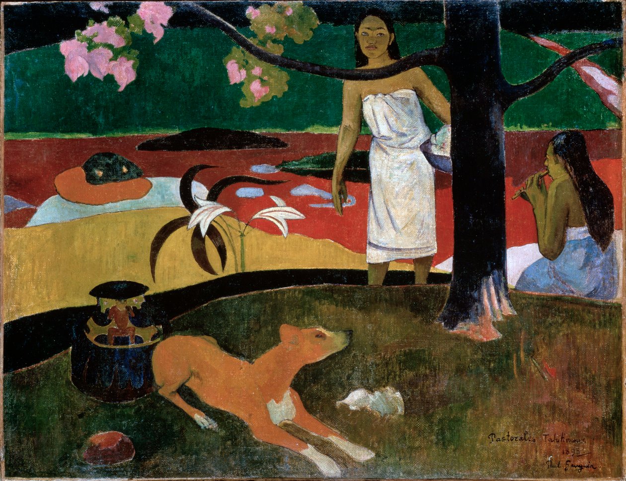 Tahitiska pastoraler, 1892. av Paul Gauguin