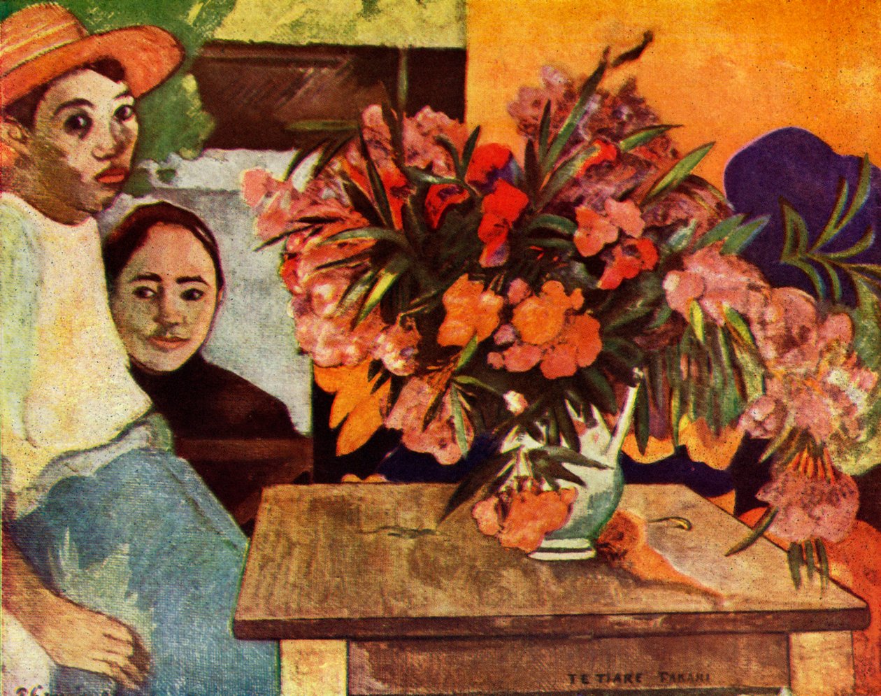 Bönder med blommor, 1936 av Paul Gauguin