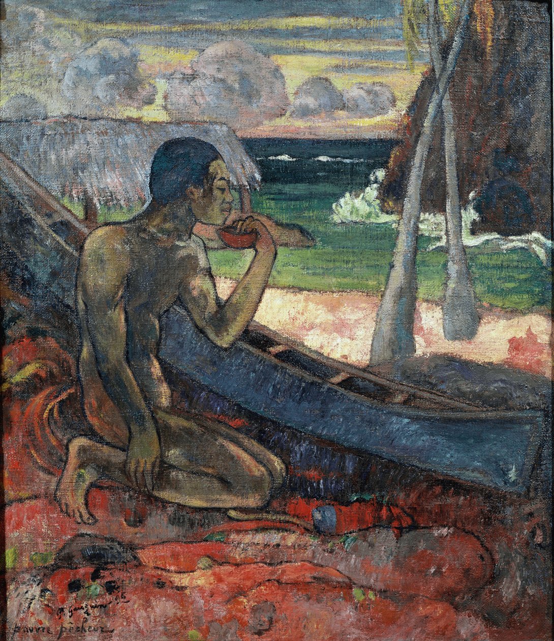 Stackars syndare (olja på duk av Paul Gauguin
