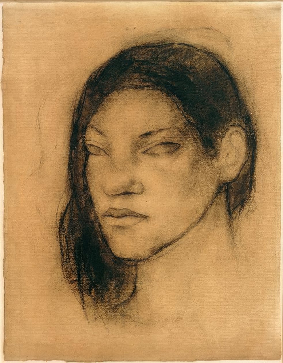 Porträtt av en tahitisk kvinna av Paul Gauguin