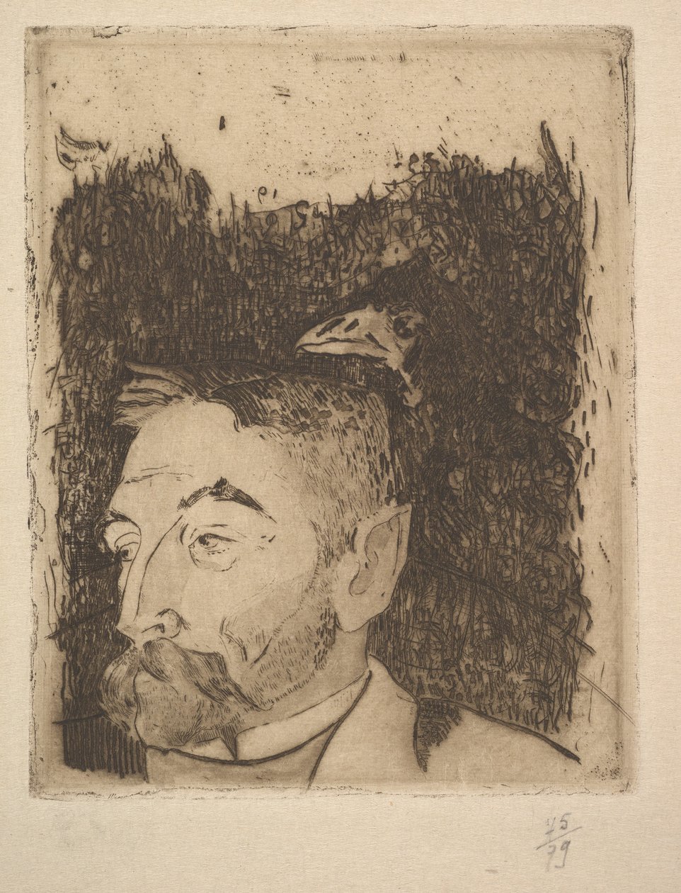 Porträtt av Stéphane Mallarmé, 1891. av Paul Gauguin