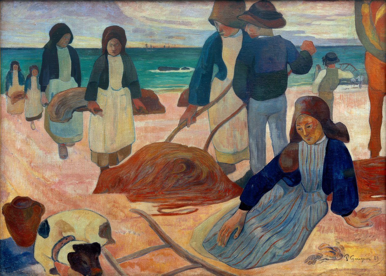 Ramasseuses de varech II (Breton Tangsammlerinnen II) av Paul Gauguin