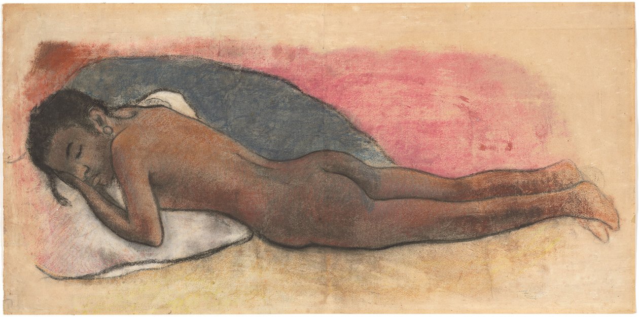 Liggande naken [recto] av Paul Gauguin