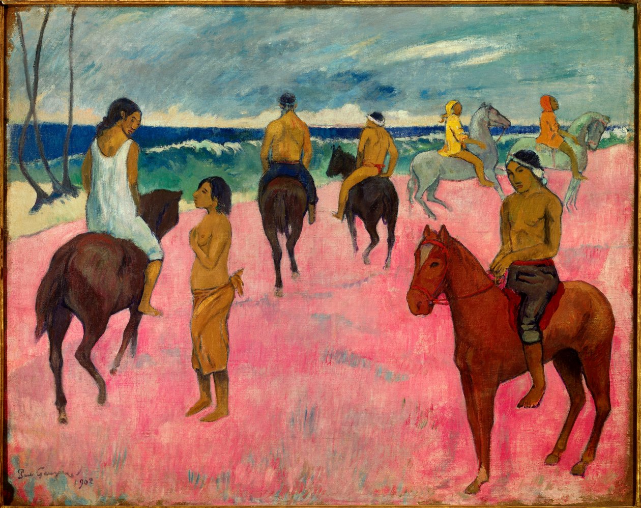 Ryttare på stranden, 1902 av Paul Gauguin