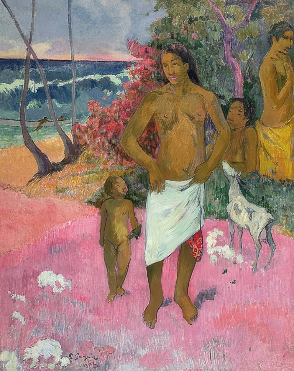 Gå vid havet. 1902 av Paul Gauguin