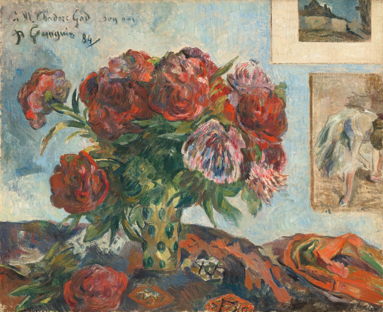 Stilleben med pioner, 1884. av Paul Gauguin