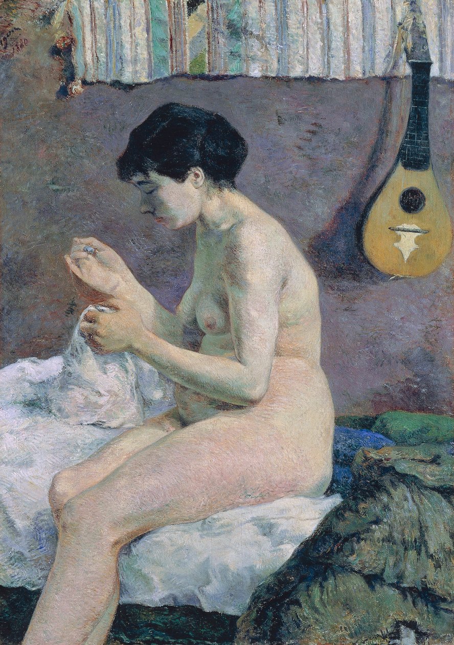 Studie av naken, Suzanne sömnad av Paul Gauguin