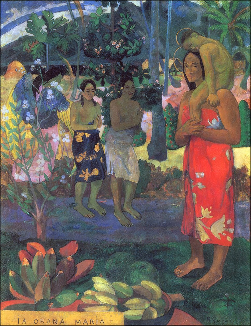 Tahiti: Ia Orana Maria (Hej Maria) 1891 av Paul Gauguin