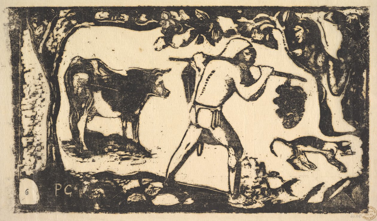Tahitiska bärande bananer, 1898-99. av Paul Gauguin