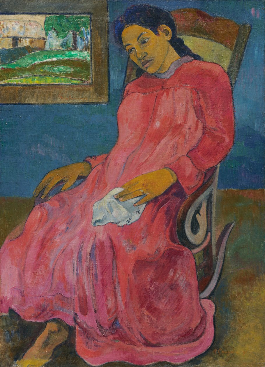 Tahitianska:  Faaturuma Melankolisk av Paul Gauguin