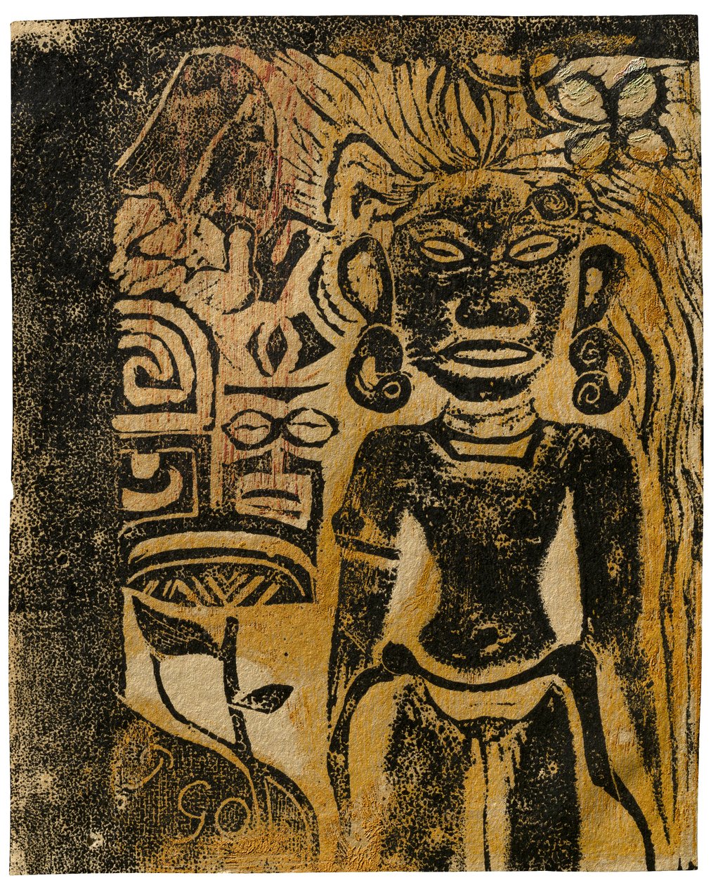 Tahitisk idol, Gudinnan Hina, 1894-95 av Paul Gauguin