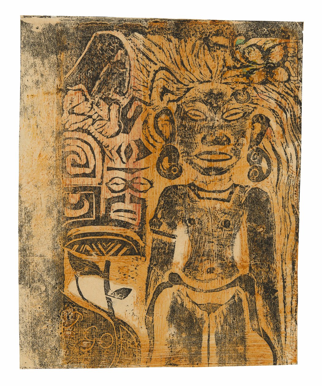 Tahitisk idol - gudinnan Hina av Paul Gauguin