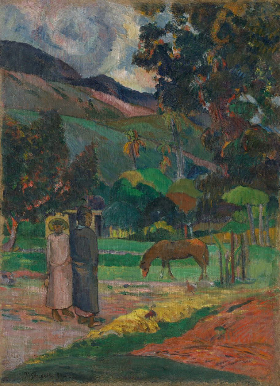 Tahitiska landskapet, 1892. av Paul Gauguin
