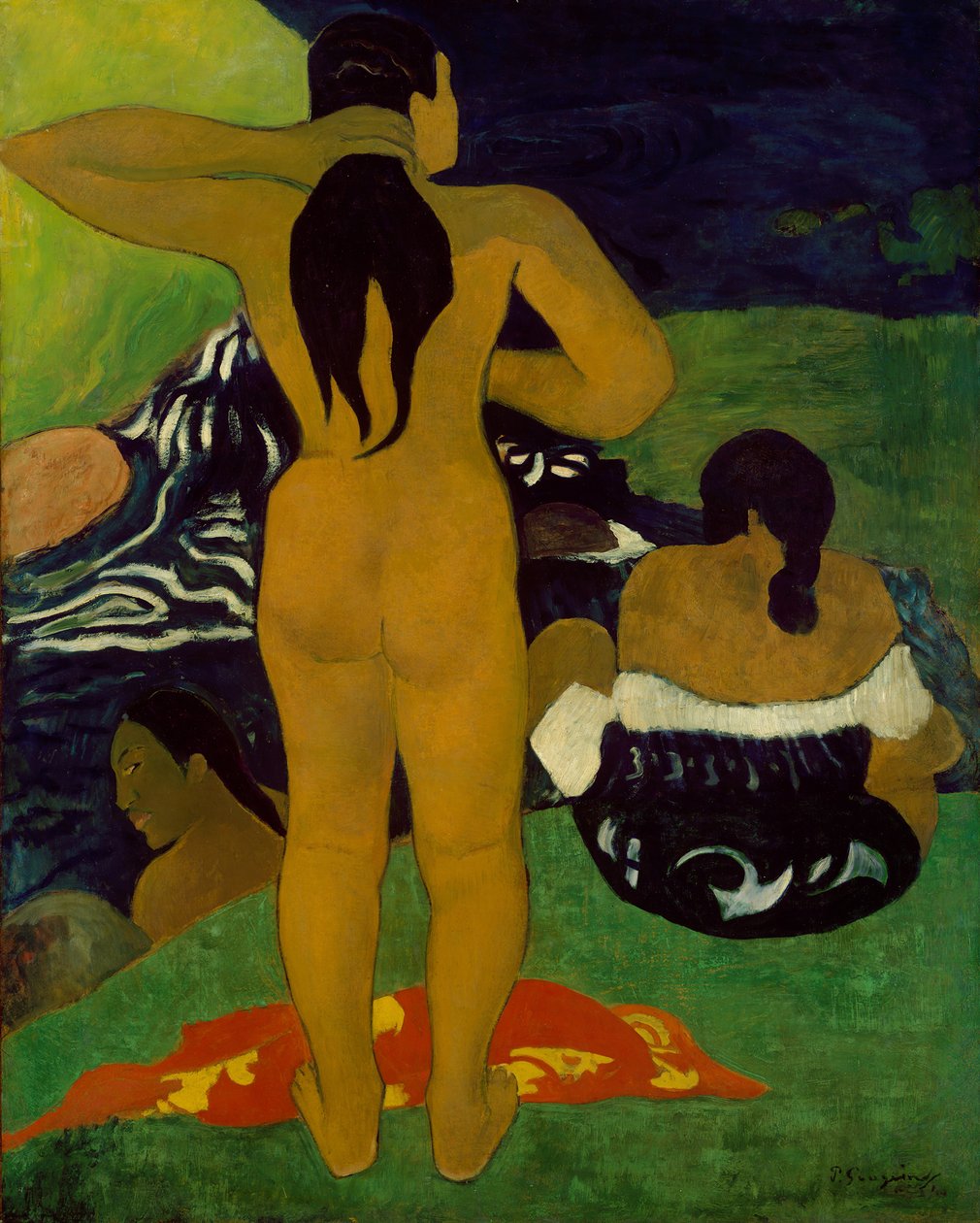 Tahitiska kvinnor som badar, 1892. av Paul Gauguin