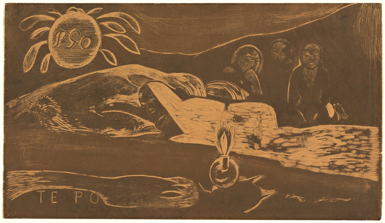 Te Po (Den långa natten) av Paul Gauguin