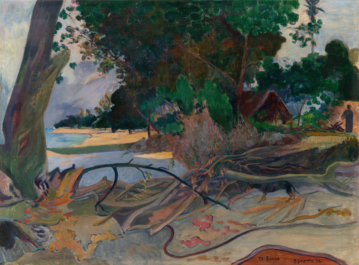 Te burao Hibiskusträdet, 1892. av Paul Gauguin