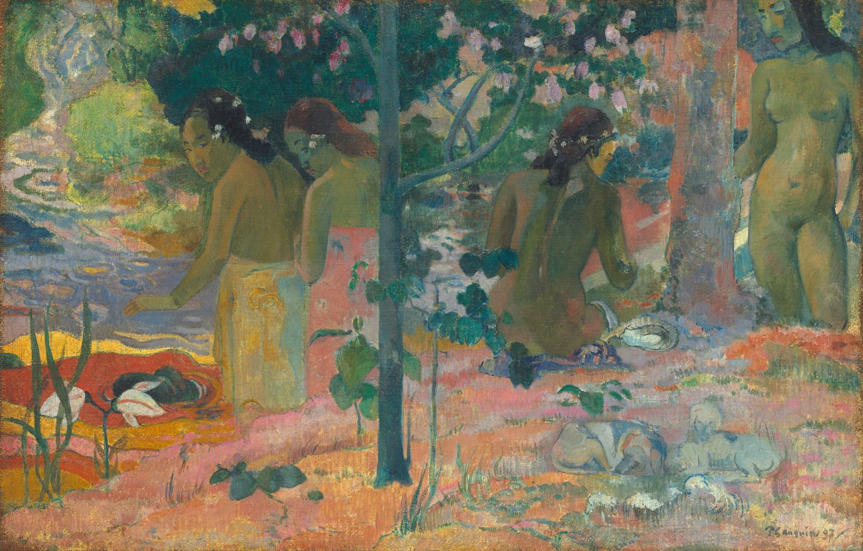 Badarna, 1897. av Paul Gauguin