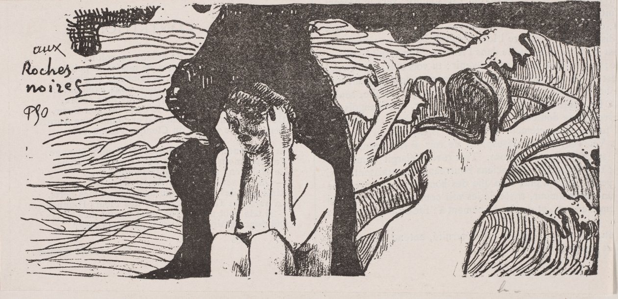 The Black Rocks av Paul Gauguin