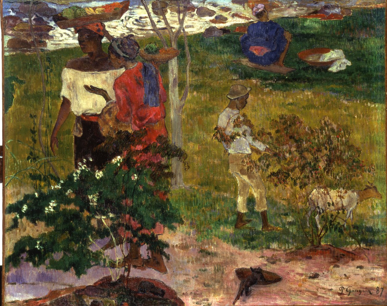 Aktuellt samtal, 1887 av Paul Gauguin