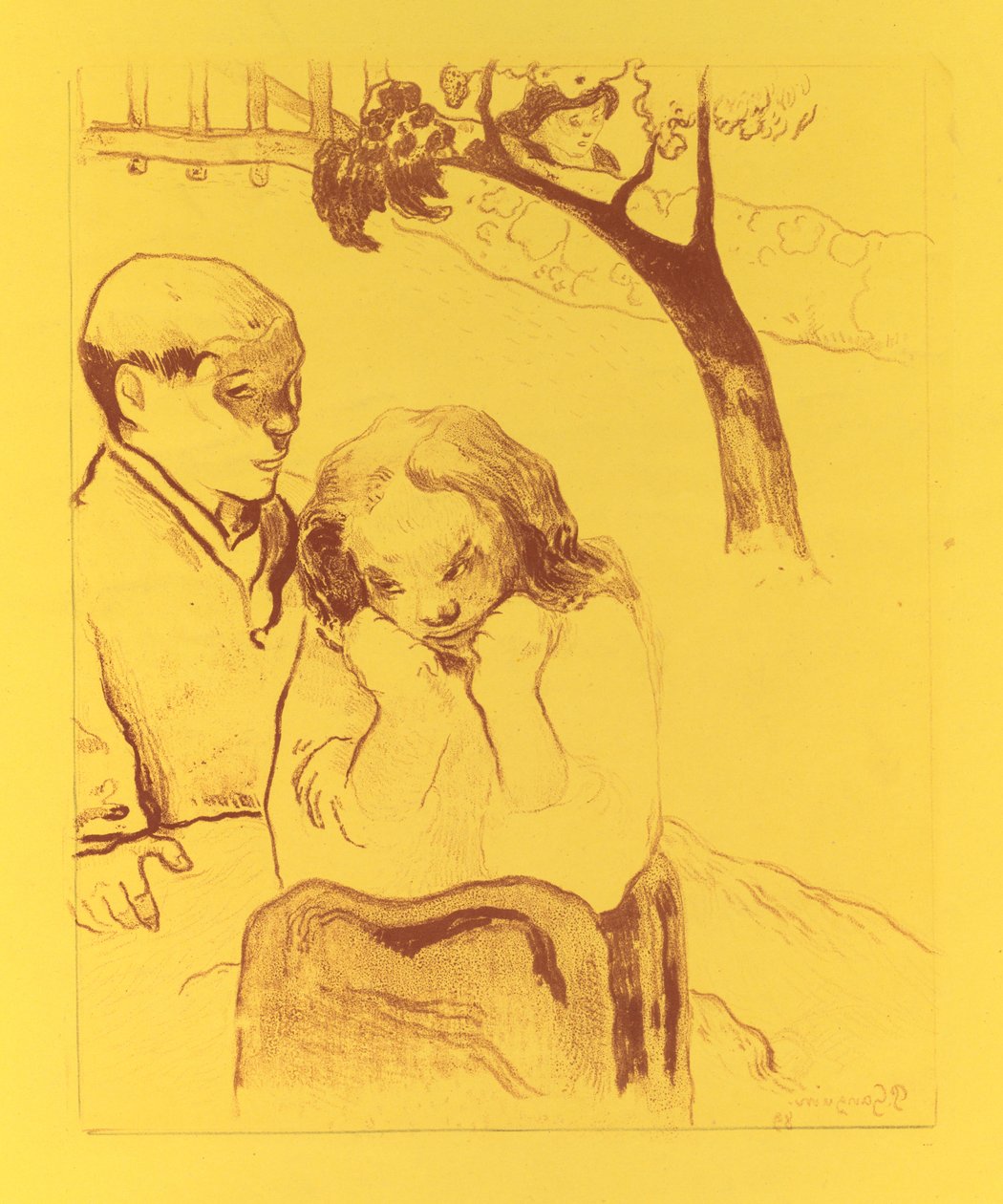 Volpini Suite: Human Misery Human Misery, 1889. av Paul Gauguin