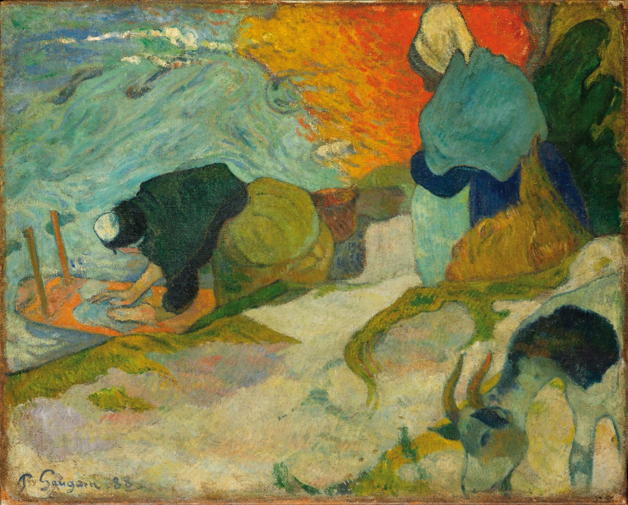 tvättkvinnor i Arles (Frankrike) av Paul Gauguin