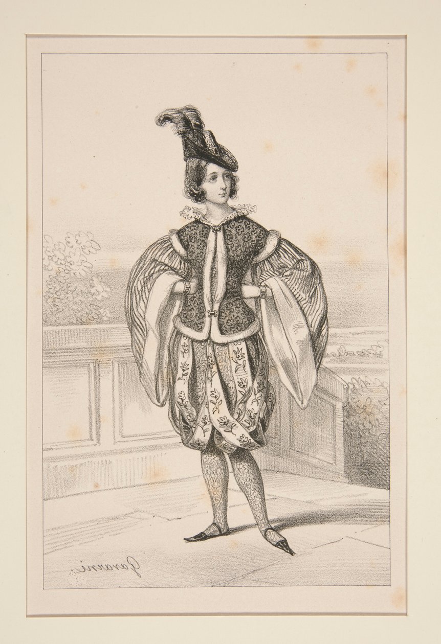 DRÄKT AV FRU LA MARQUISE DE L.. av Paul Gavarni
