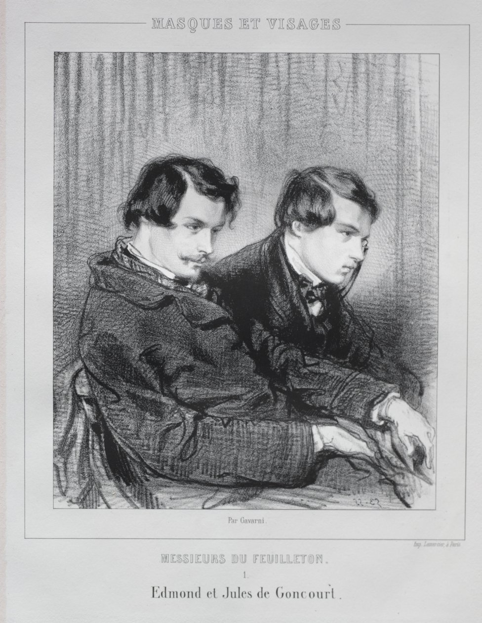 Edmond och Jules de Goncourt, 1853. av Paul Gavarni
