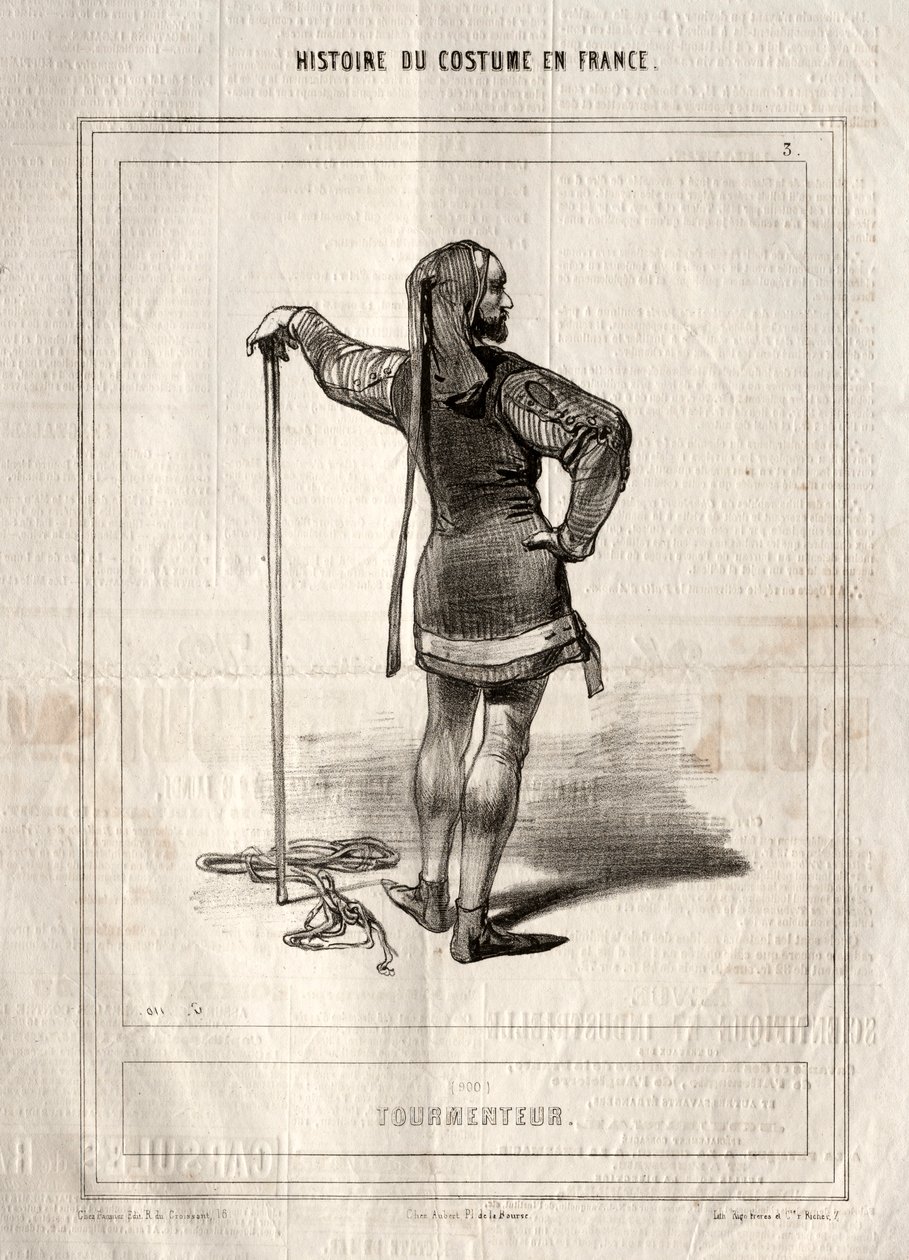 Kostymens historia i Frankrike: Tormenteur, 1843. av Paul Gavarni