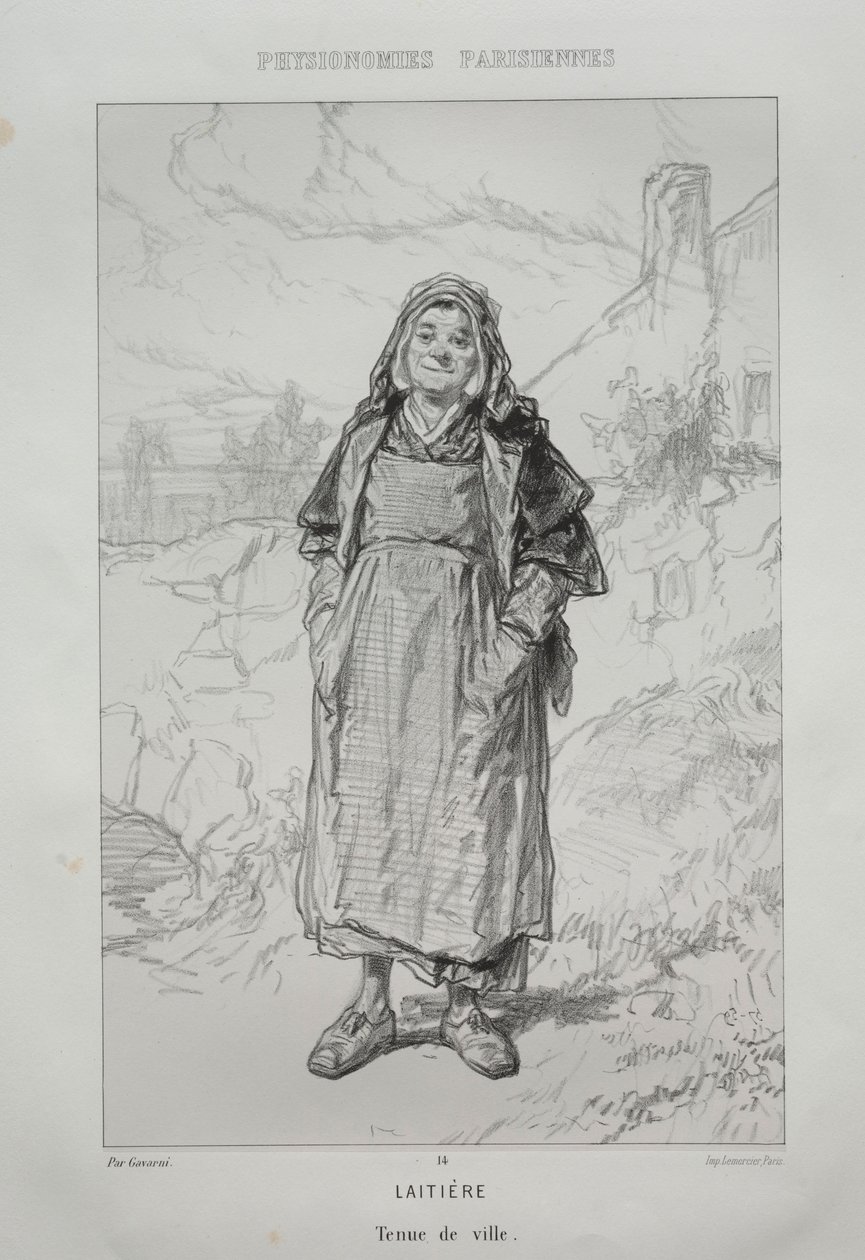 Mjölkerska. av Paul Gavarni