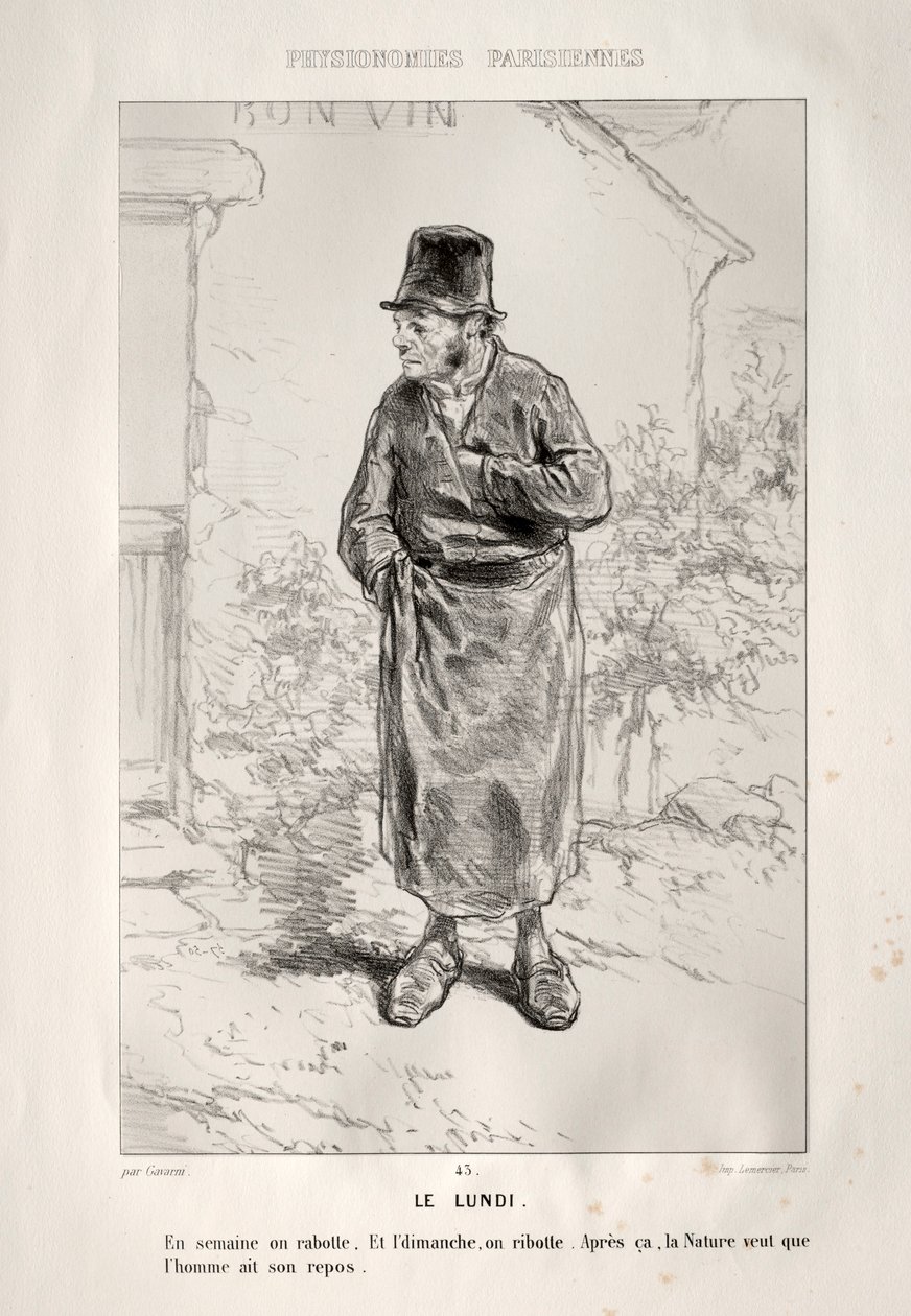 måndag. av Paul Gavarni