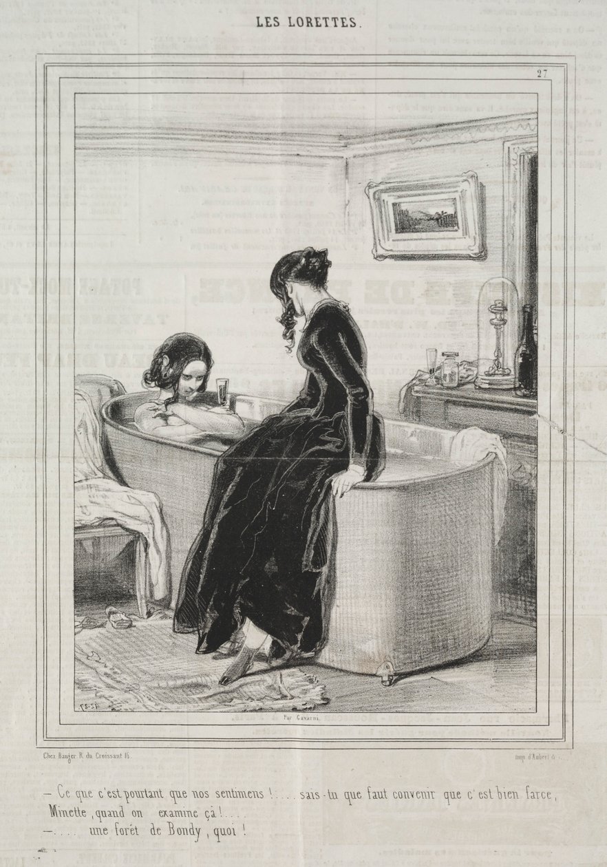 The Lorettes, 1842. av Paul Gavarni