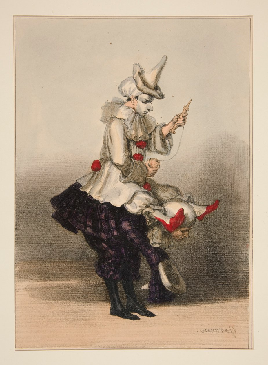 PAILLASSE OCH PIERROT av Paul Gavarni