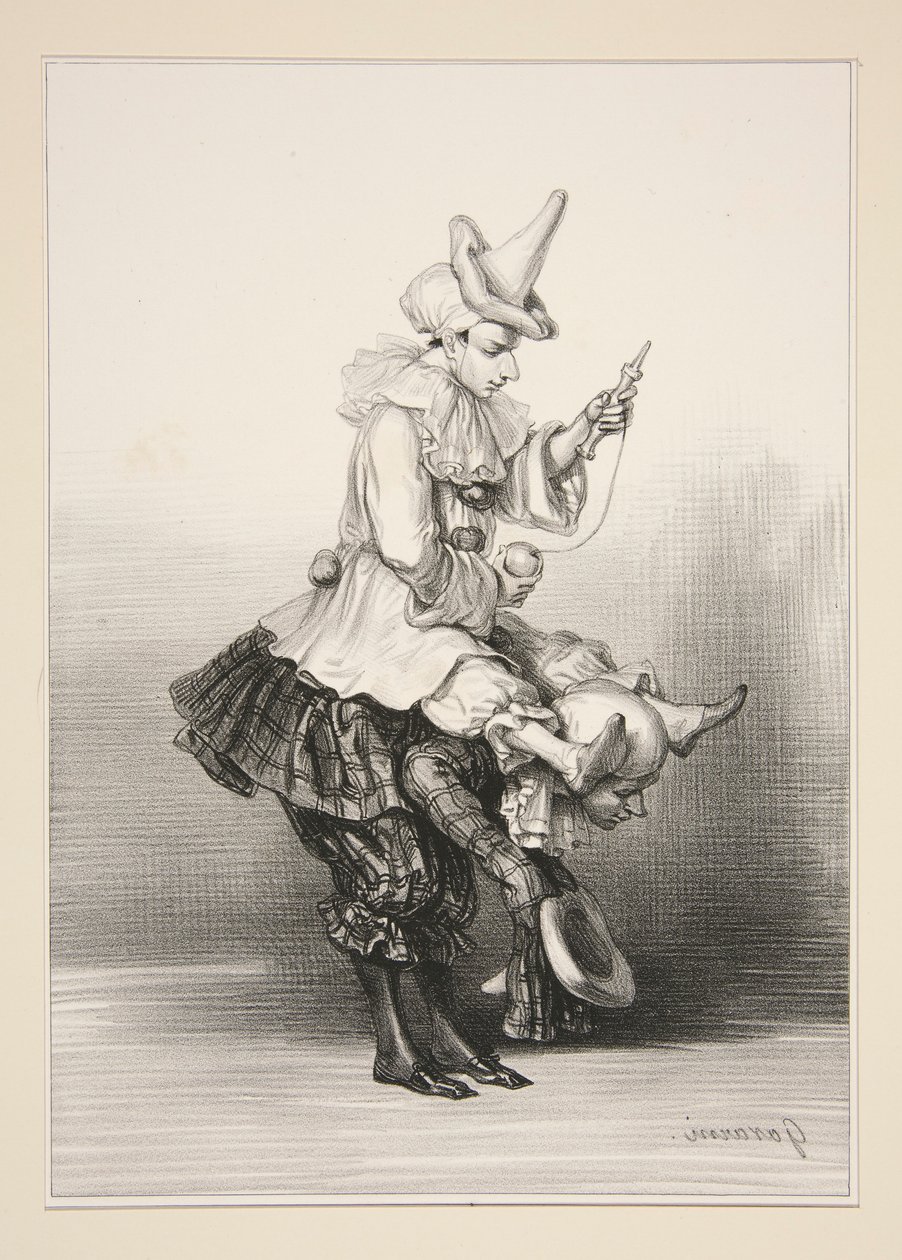 PAILLASSE OCH PIERROT av Paul Gavarni