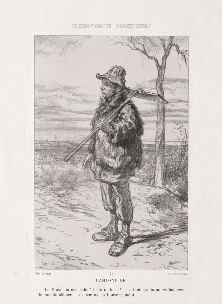 Parsian Physiognomy: Street Sweeper . av Paul Gavarni