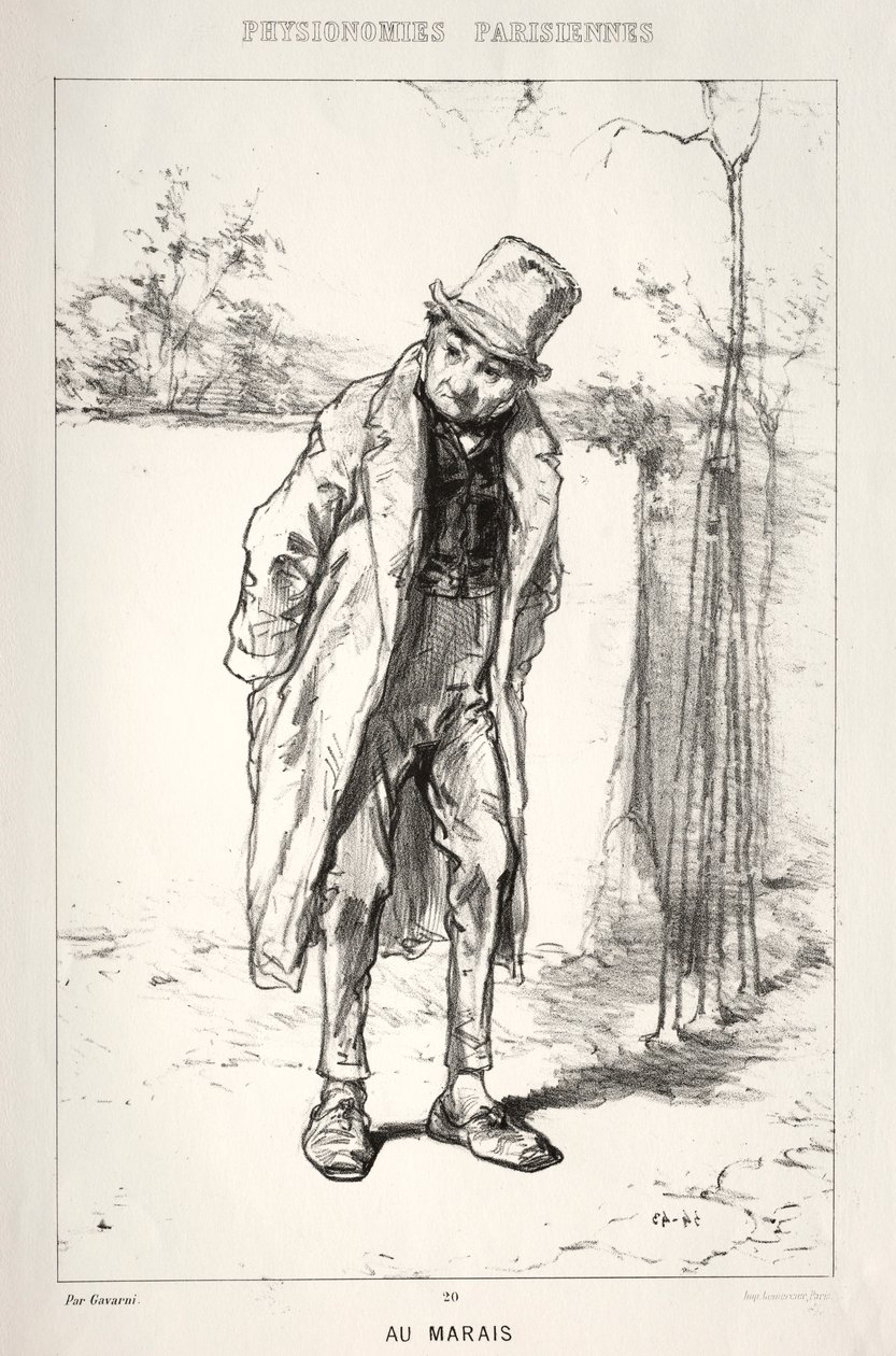 Physionomies Parisienne: Au Marais, 1869. av Paul Gavarni