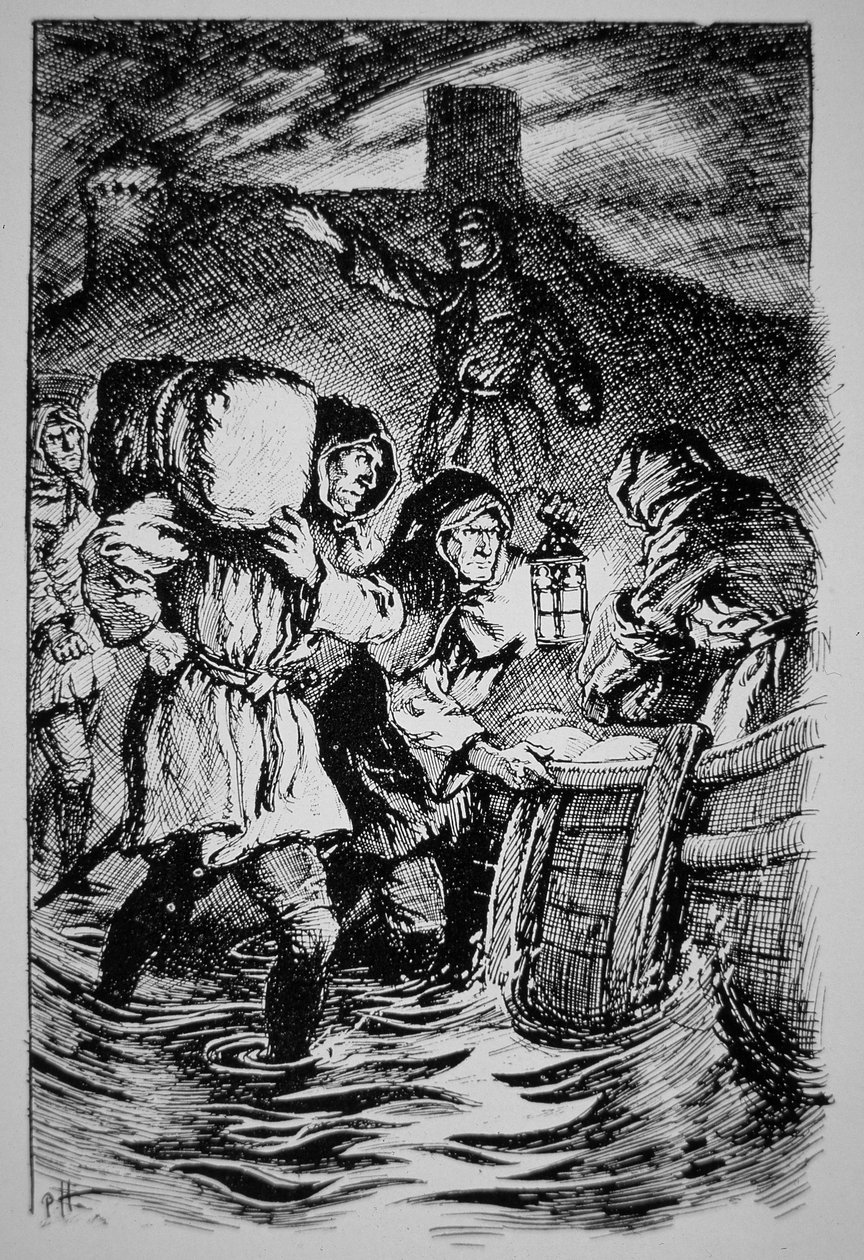 "Ugglarna" (litho) av Paul Hardy