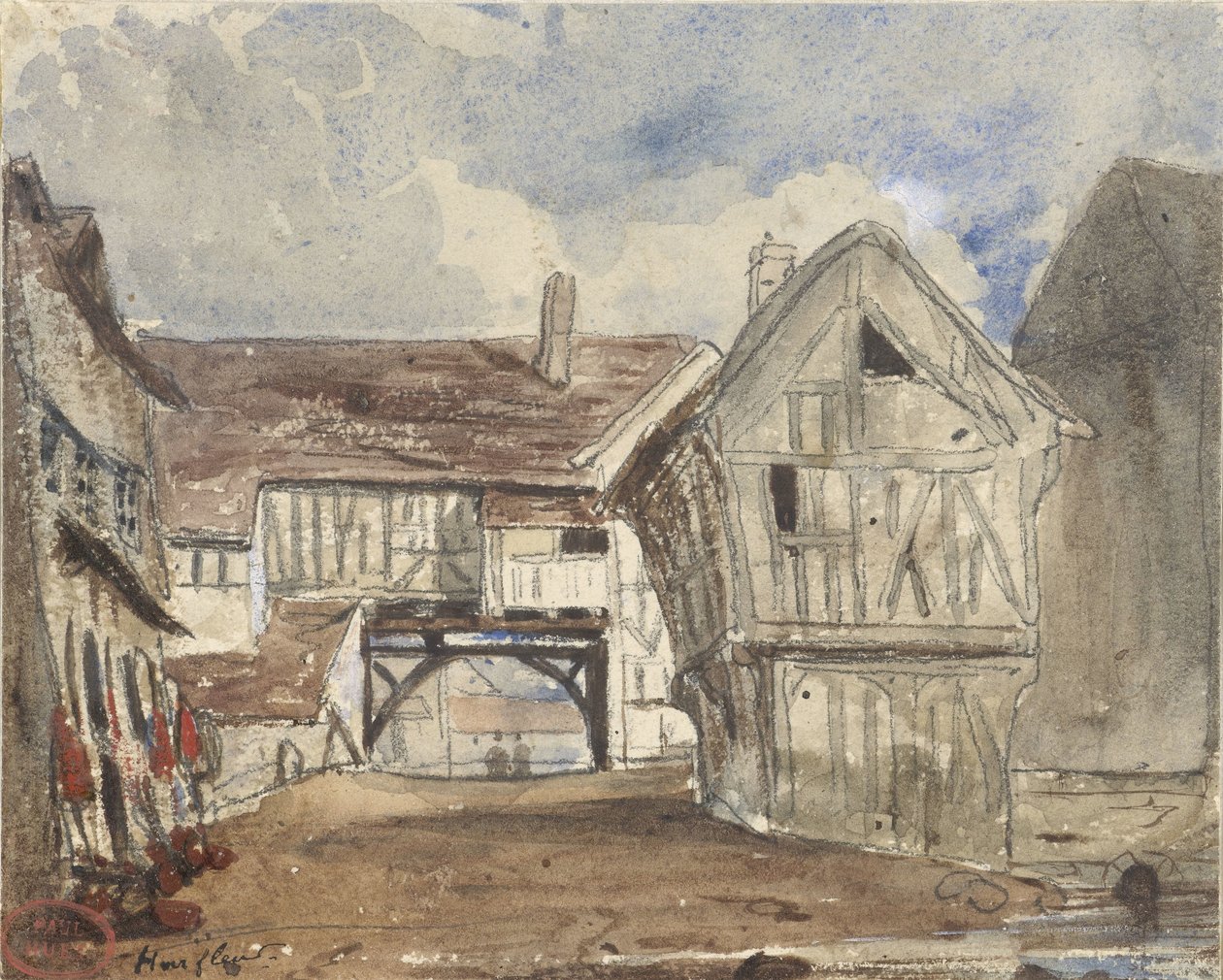 Ansikte i Honfleur av Paul Huet