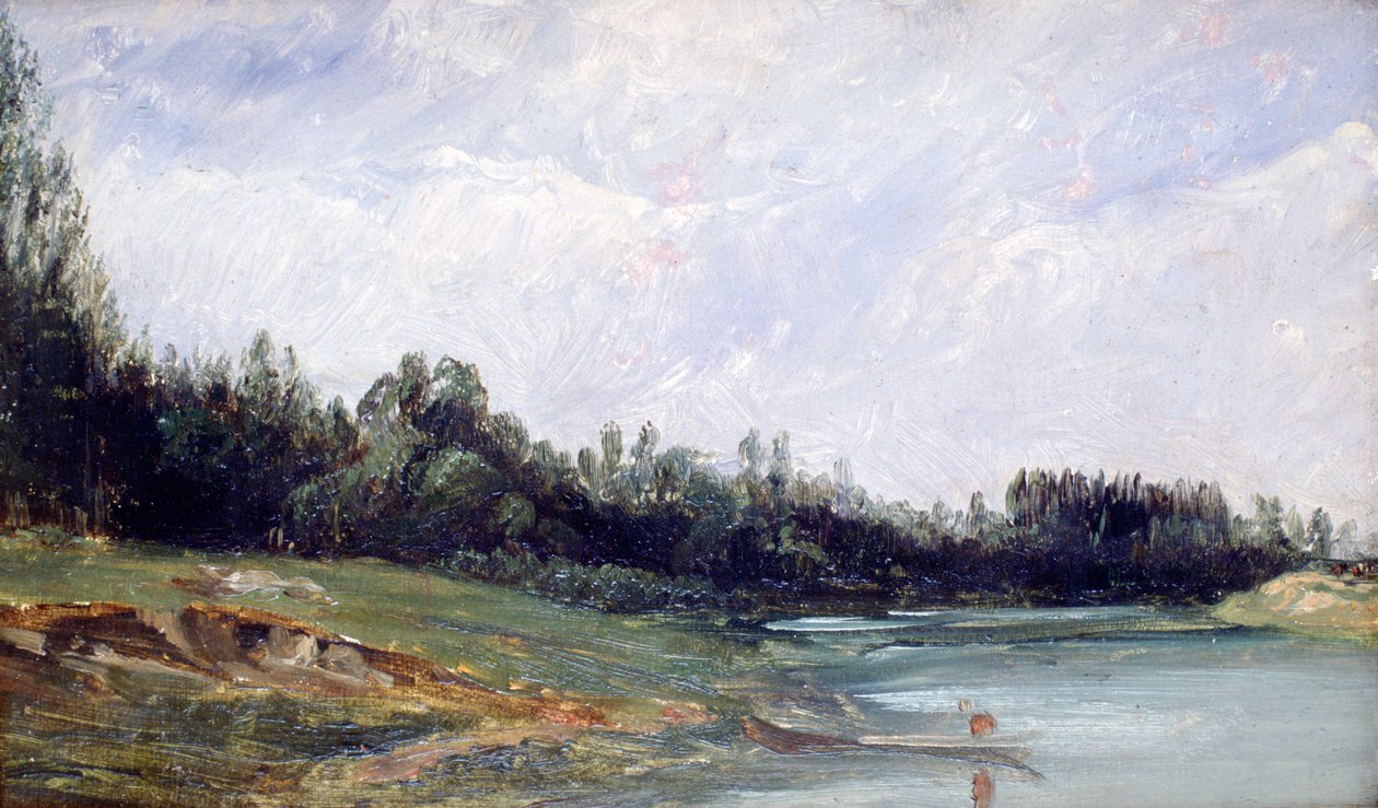 Landskap vid vattenkanten, c1823-1869 av Paul Huet