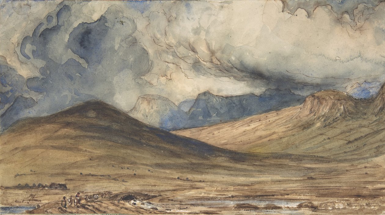 Berg i Auvergne, 1831-33. av Paul Huet