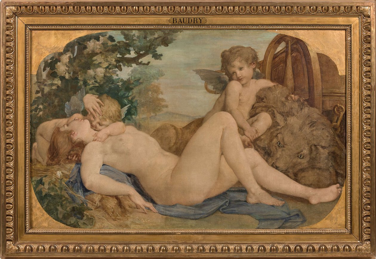 Cybele och amfitrit, 1859. av Paul Jacques Aimé Baudry
