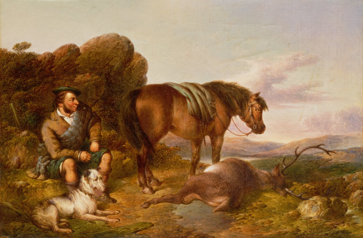 In the Highlands (olja på duk) av Paul Jones