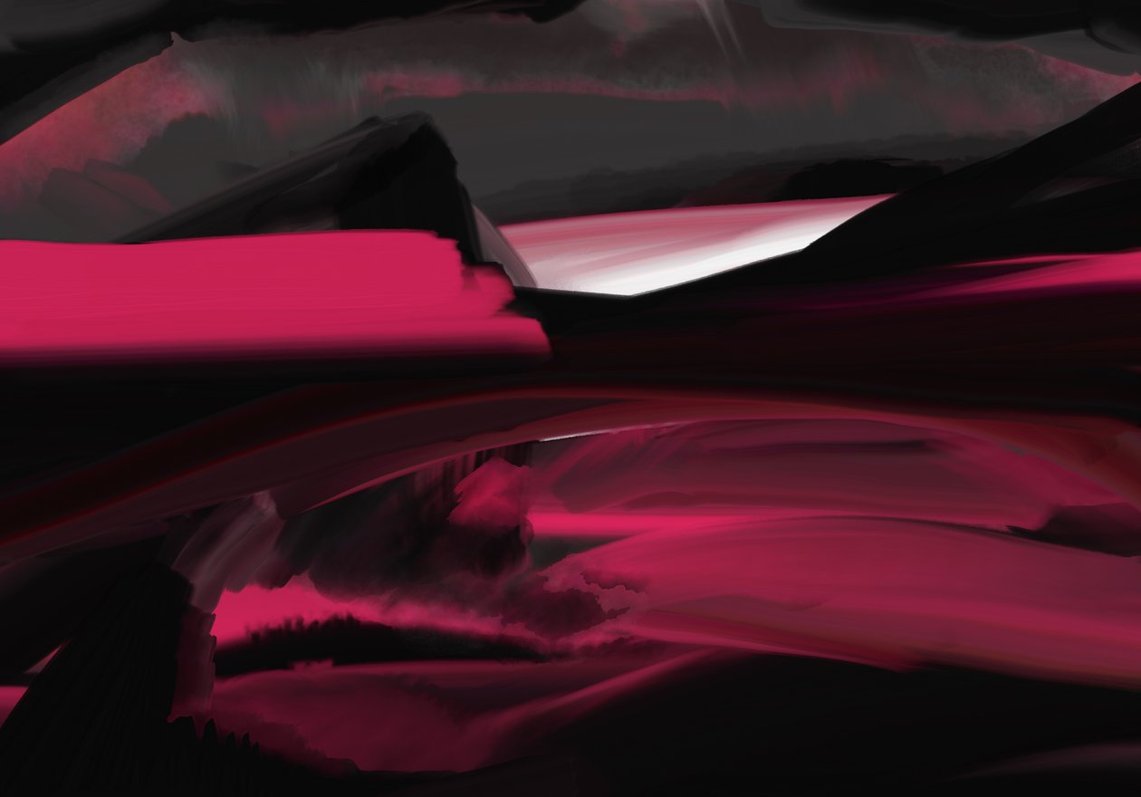 Surtr fjall, 2022 (digital art) av Paul Kempton