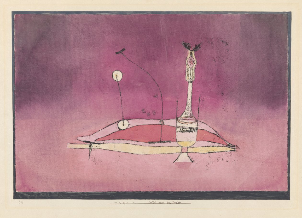 En bild från boudoiren, 1922. av Paul Klee