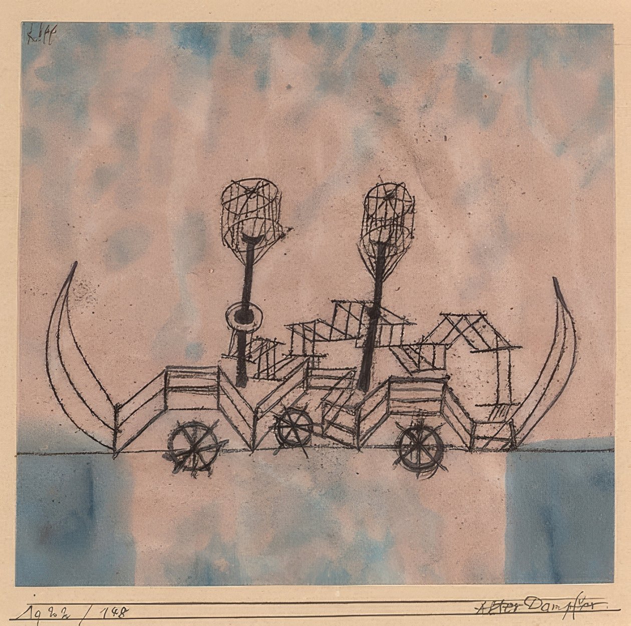 Gammal ångbåt. 1922 av Paul Klee
