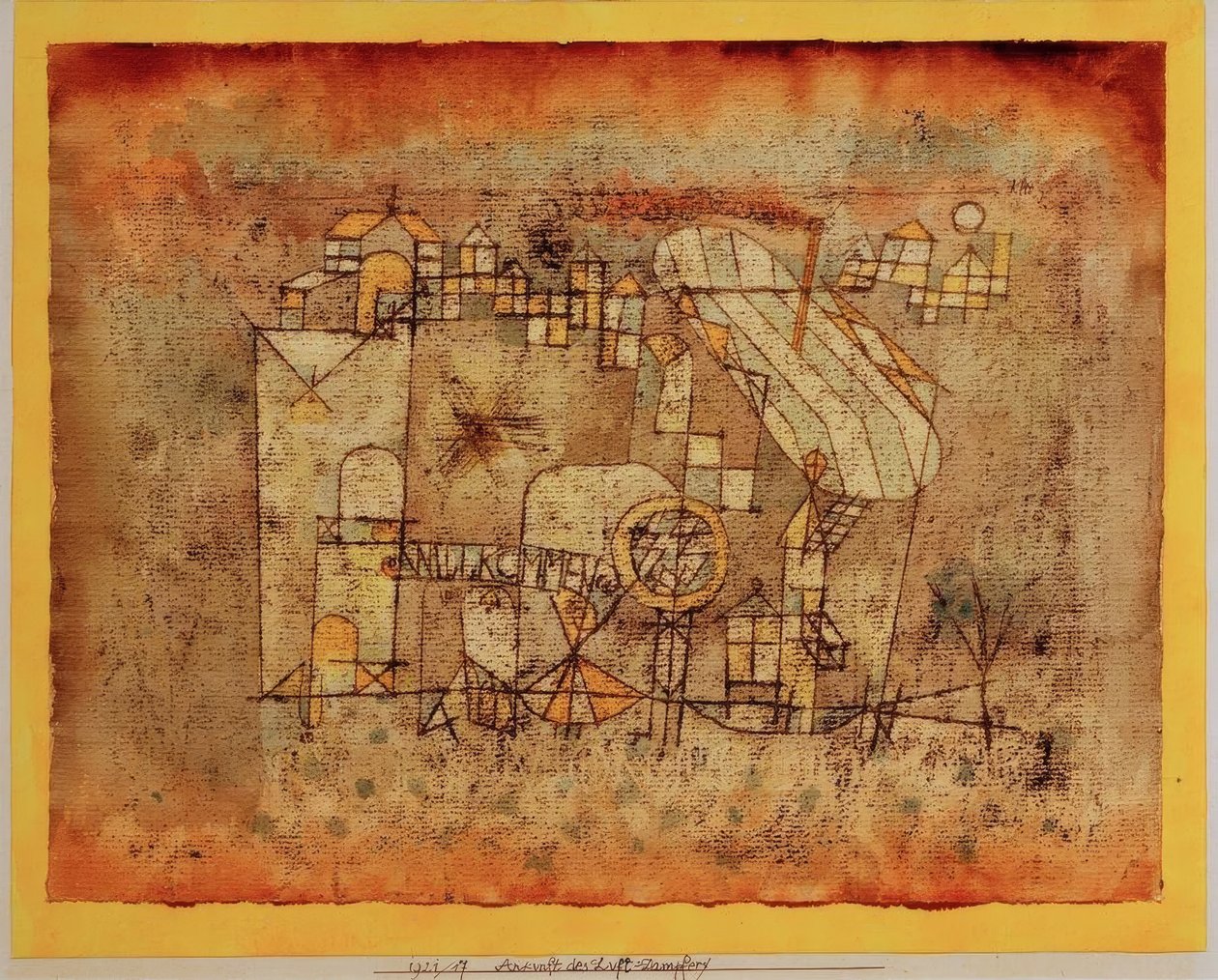 Luftångarens ankomst av Paul Klee