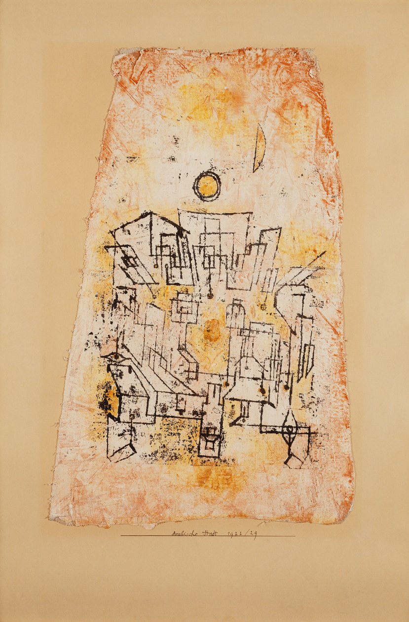 Arabian City; arabisk stad av Paul Klee