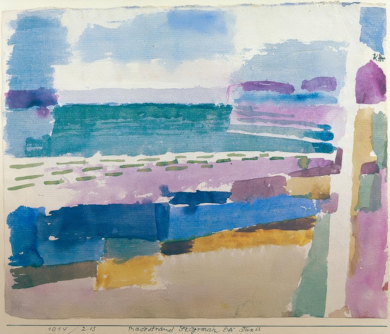 Stranden St. Germain nära Tunis av Paul Klee
