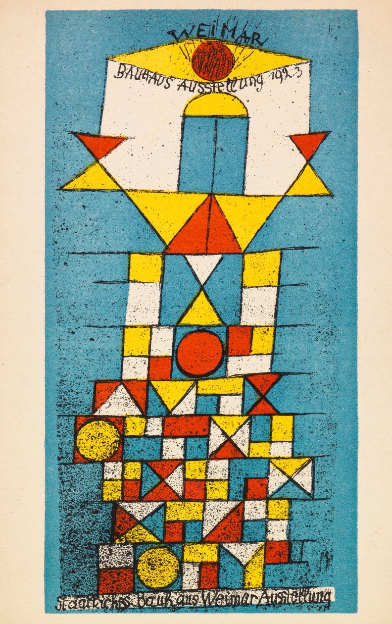 Bauhaus utställning. Vykort, 1923. av Paul Klee